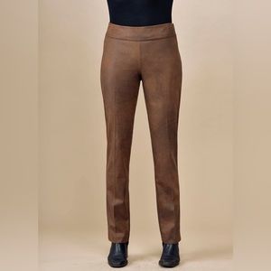 INSIGHT Vegan Leather Coated Pant in Brown, multiple sizes